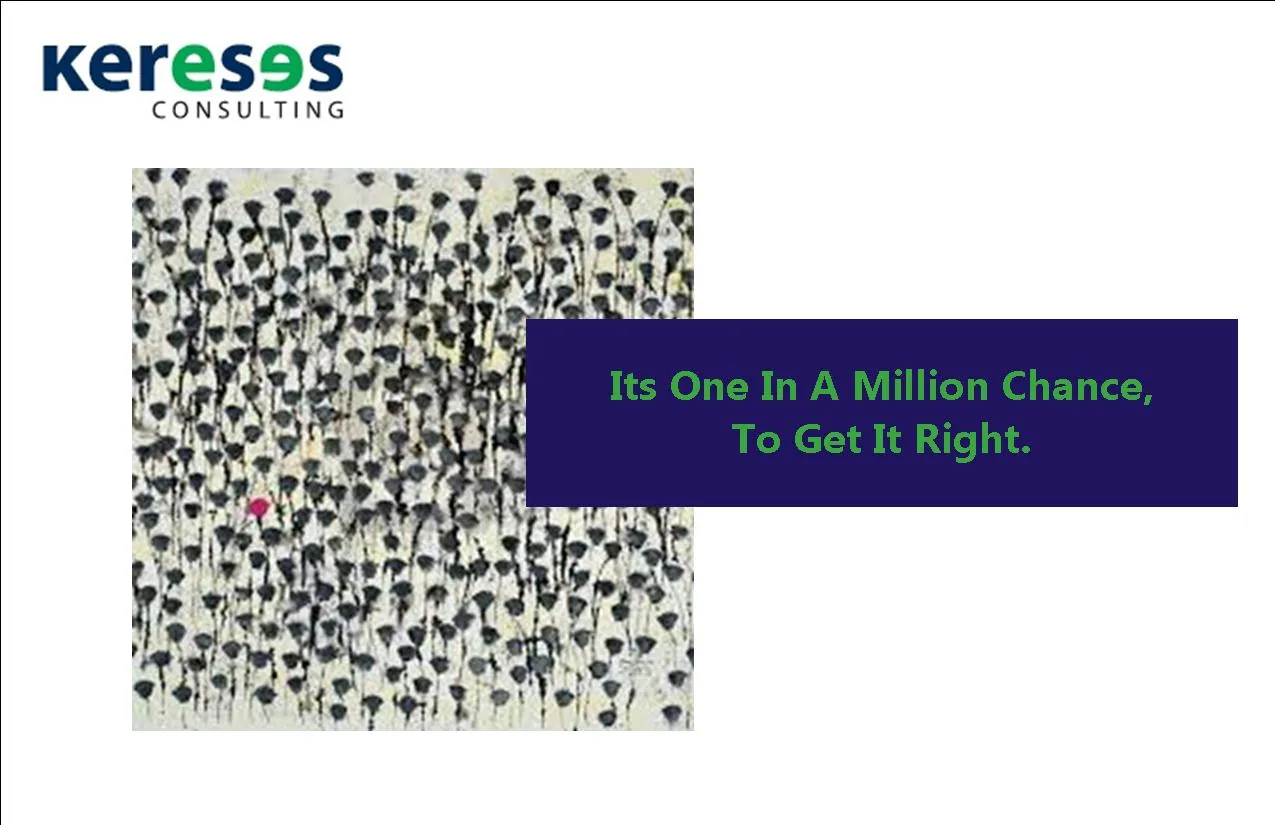 Its One In A Million Chance, To Get It Right.